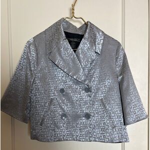 Vintage Vertigo Paris Cropped Silver Geometric Jacket